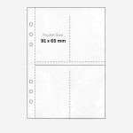 A5 4-pocket pages - Standard Size 8pk