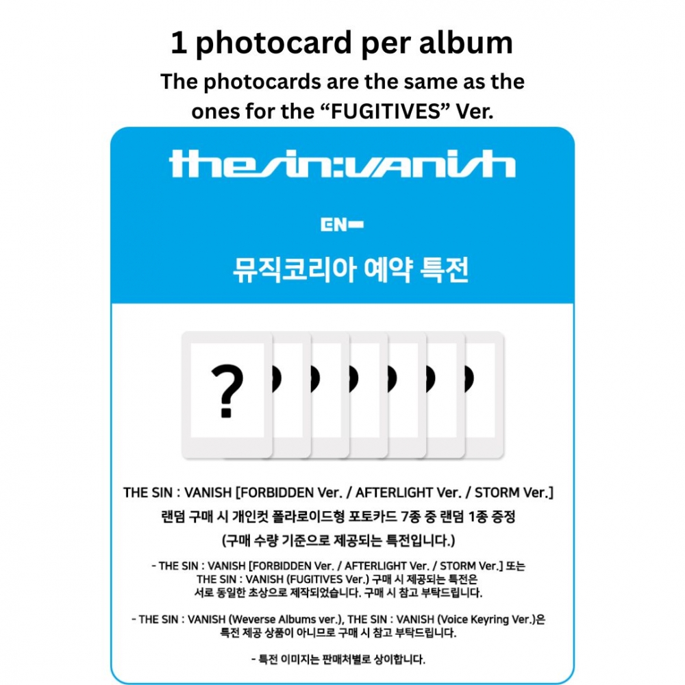 + 1 group photocard if buying all 3 versions